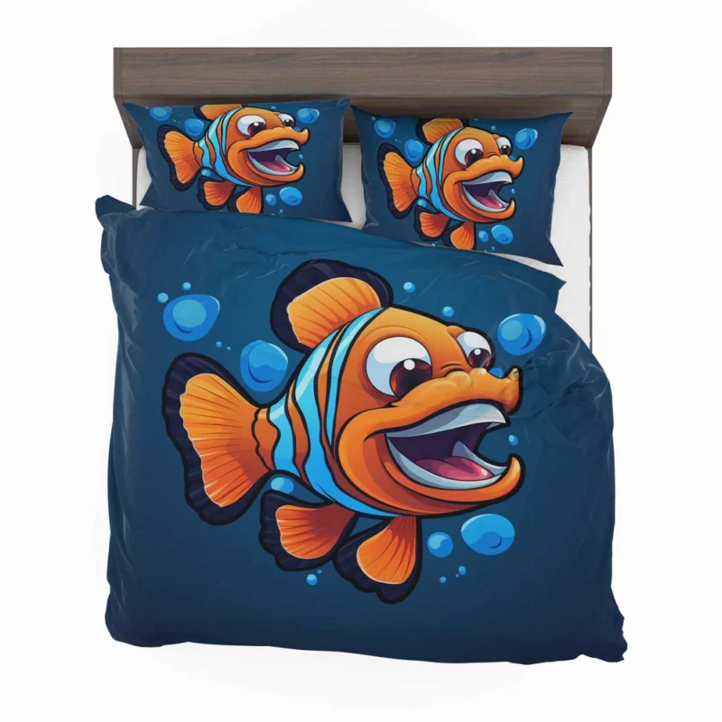 Clownfish Cartoon Logo Bedding Set 2