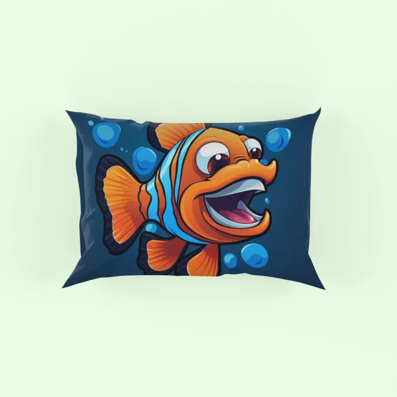 Clownfish Cartoon Logo Pillow Case