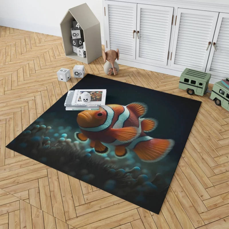 Clownfish in Aquarium Rug 1