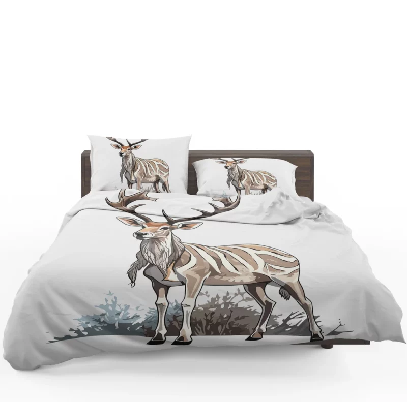 Colorful Animals in Nature Illustration Bedding Set 1