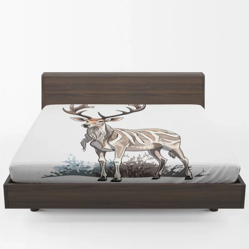 Colorful Animals in Nature Illustration Fitted Sheet 1