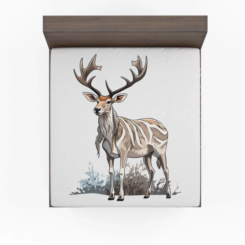 Colorful Animals in Nature Illustration Fitted Sheet