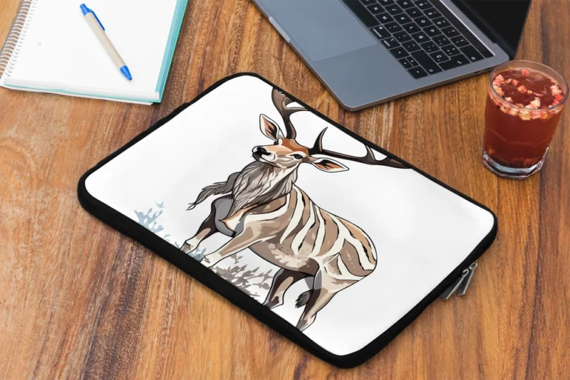 Colorful Animals in Nature Illustration Laptop Sleeve 2