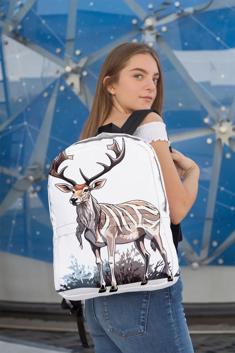 Colorful Animals in Nature Illustration Minimalist Backpack 2