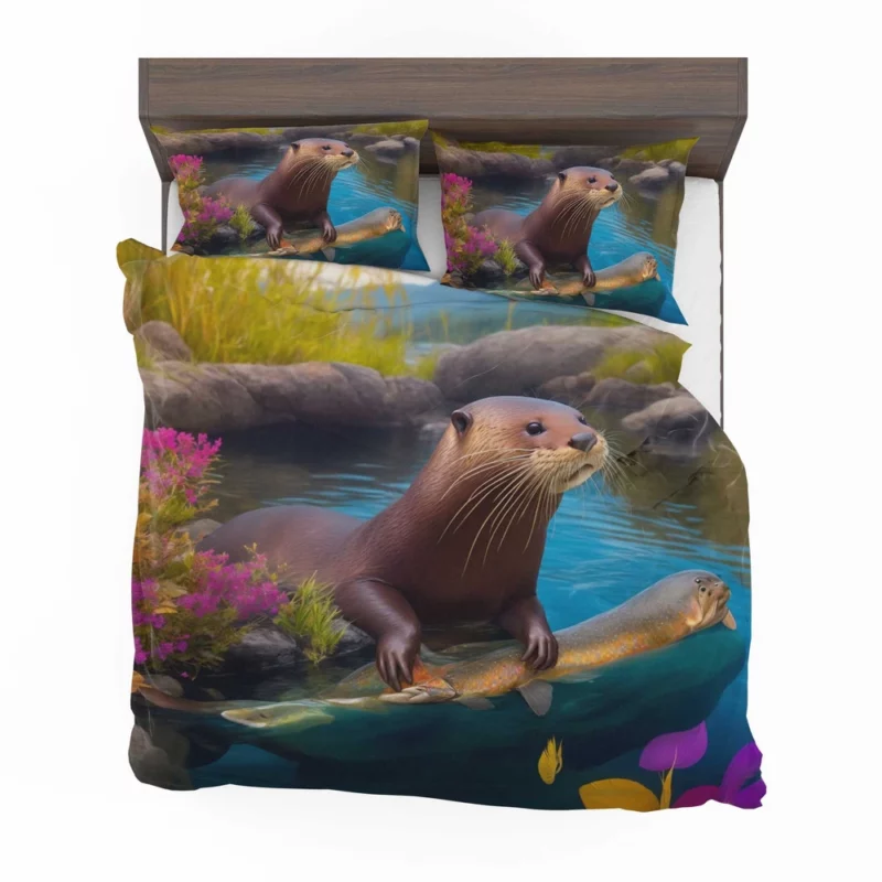 Colorful Coraciiforms with Fish Bedding Set 2