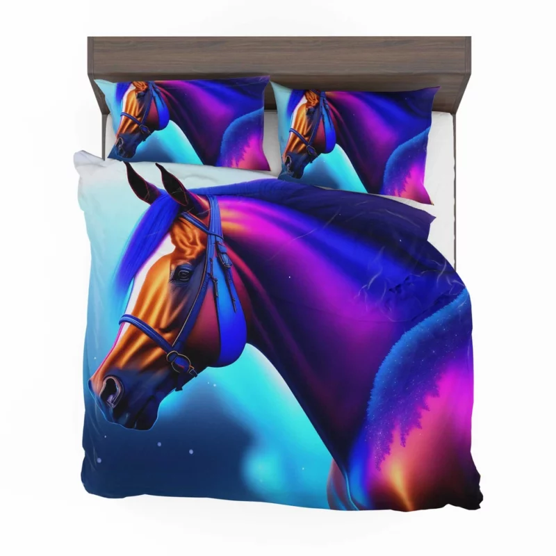 Colorful Horse Portrait Bedding Set 2