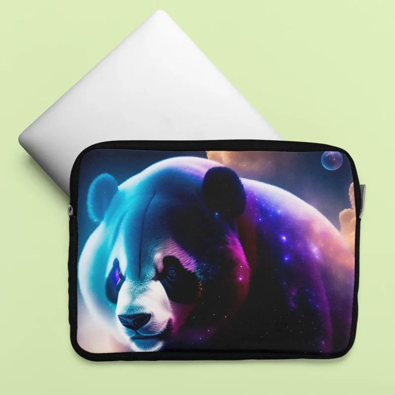 Colorful Panda Portrait Laptop Sleeve