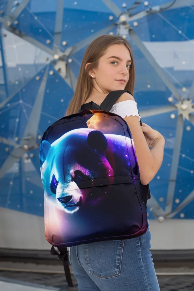 Colorful Panda Portrait Minimalist Backpack 2