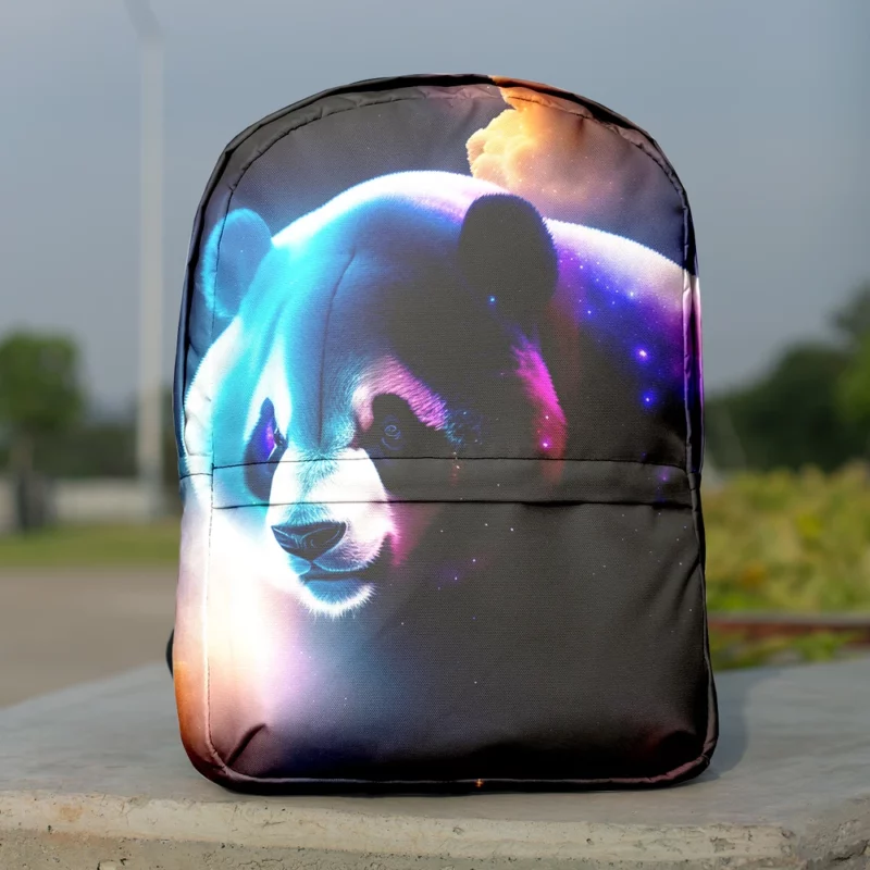 Colorful Panda Portrait Minimalist Backpack