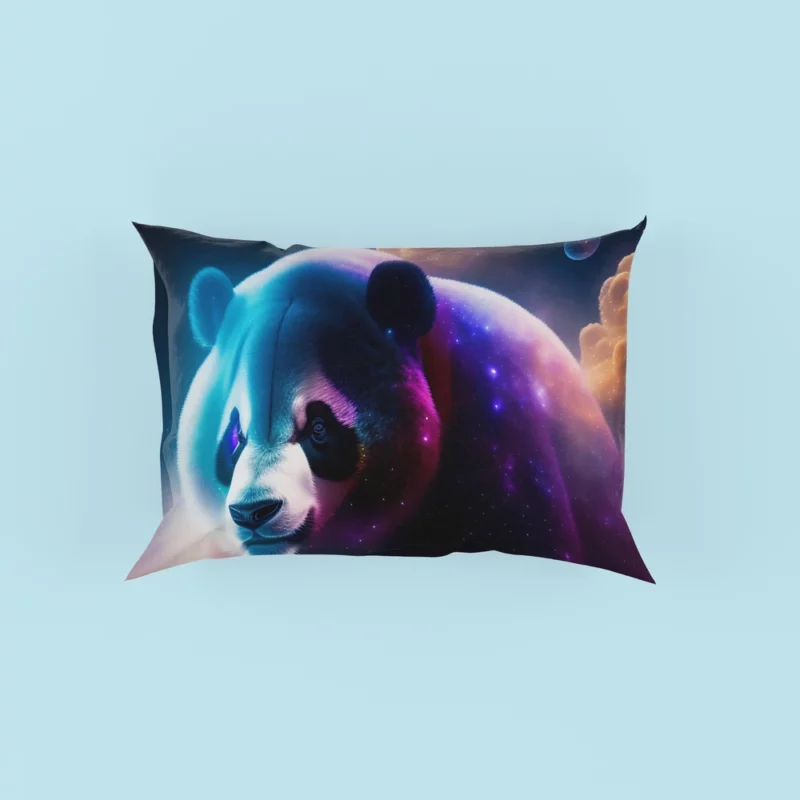 Colorful Panda Portrait Pillow Case