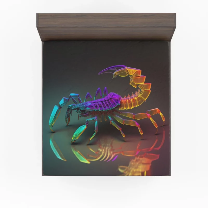 Colorful Scorpion Display Fitted Sheet