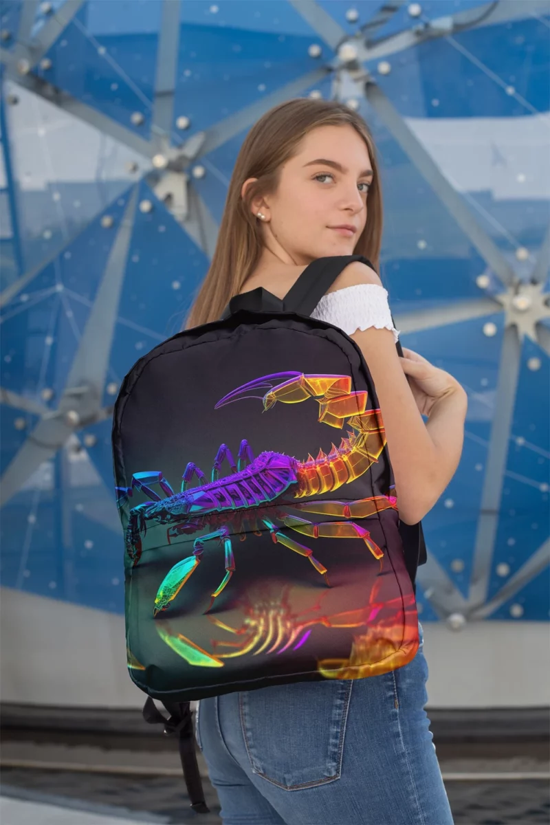 Colorful Scorpion Display Minimalist Backpack 2