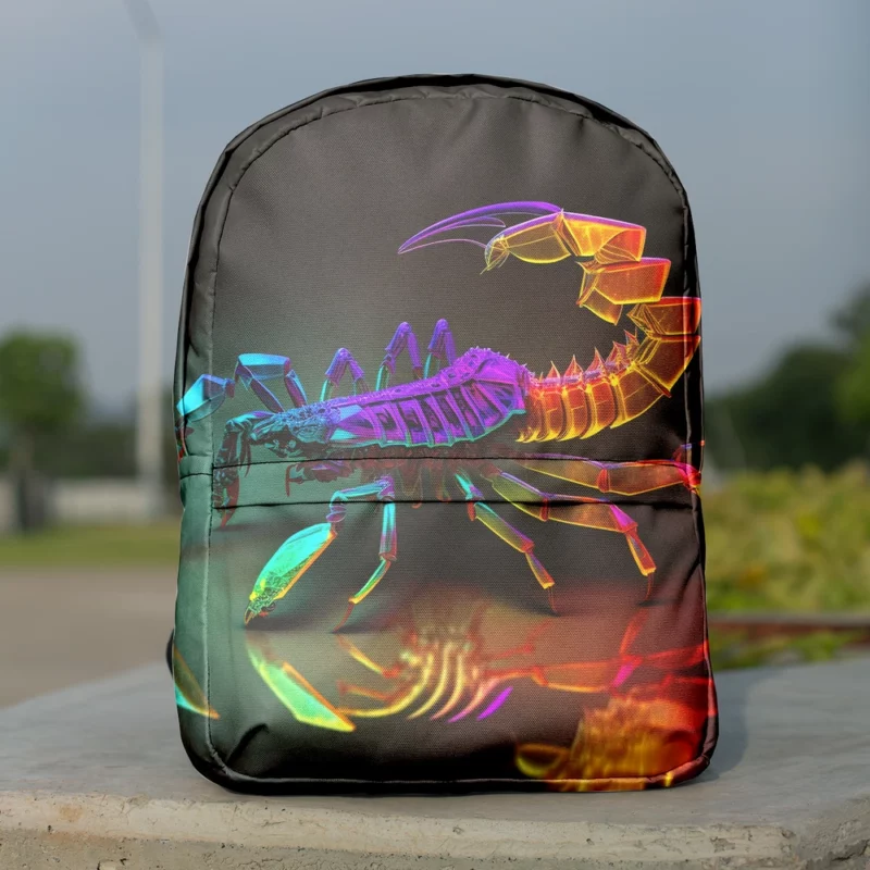 Colorful Scorpion Display Minimalist Backpack