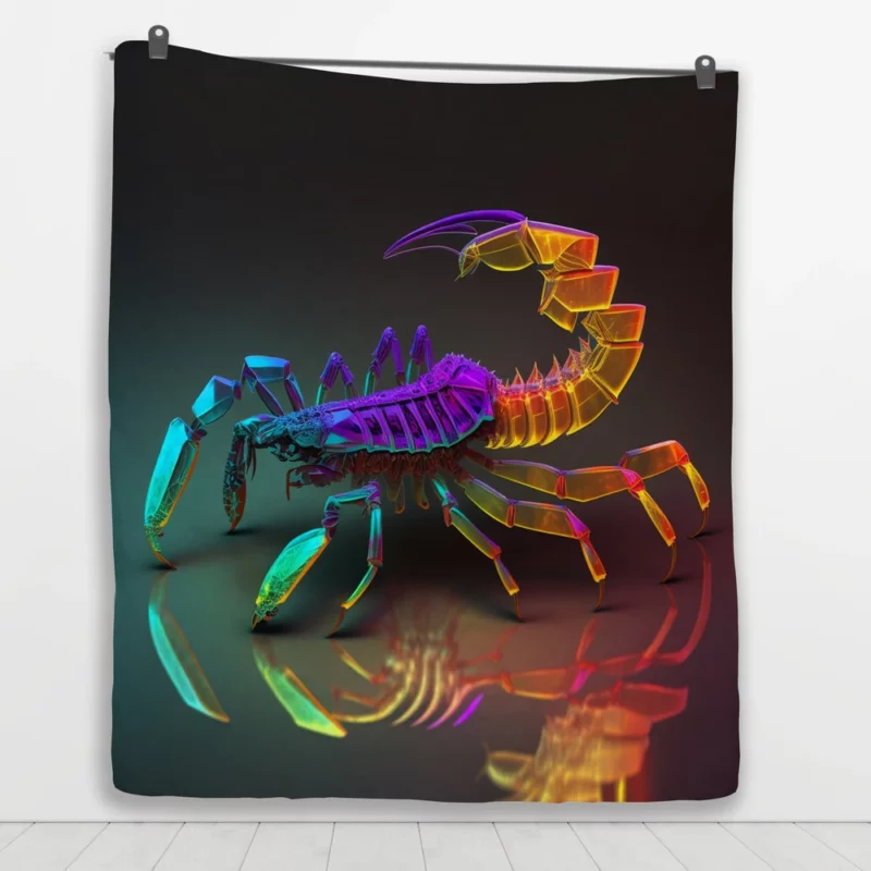 Colorful Scorpion Display Quilt Blanket 1