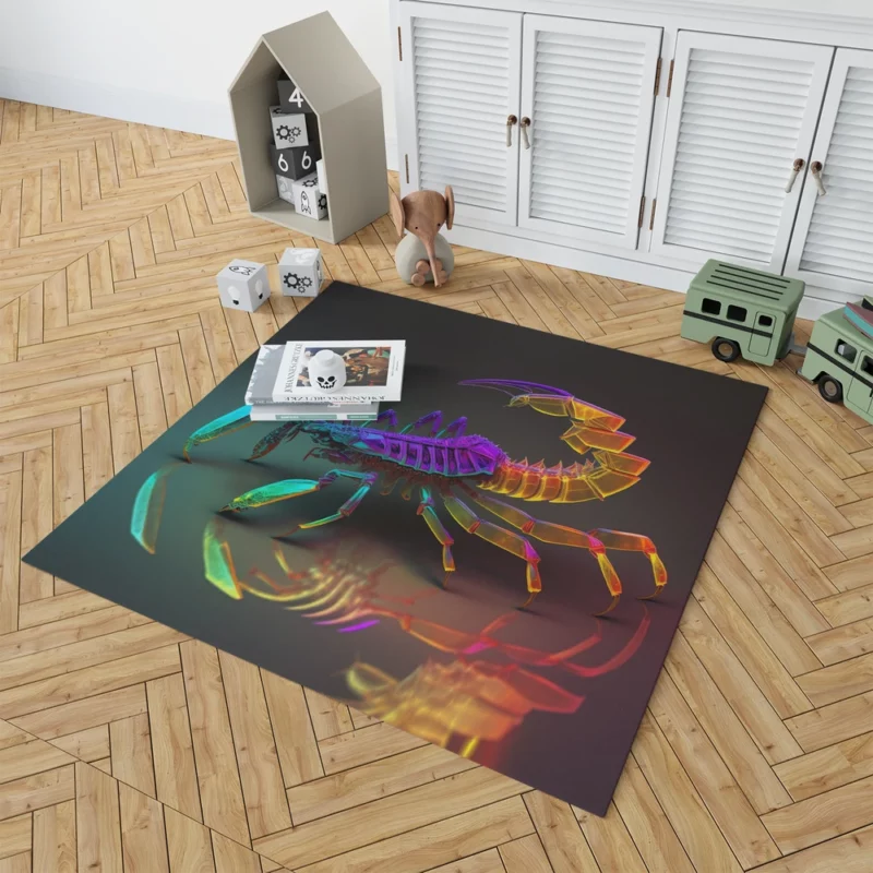 Colorful Scorpion Display Rug 1