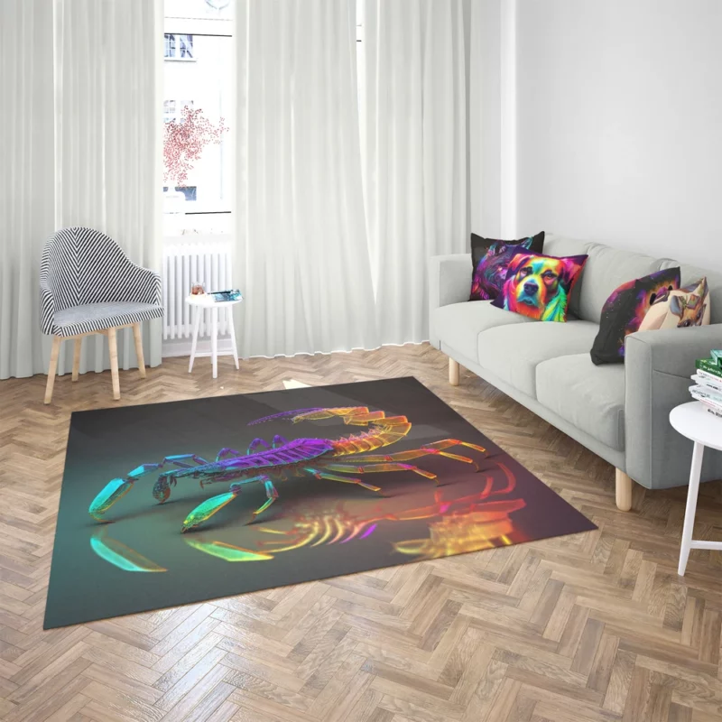 Colorful Scorpion Display Rug 2