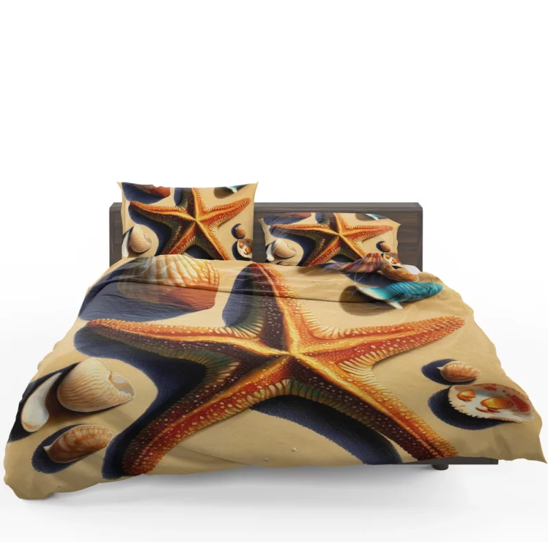 Colorful Starfish on Beach Bedding Set 1