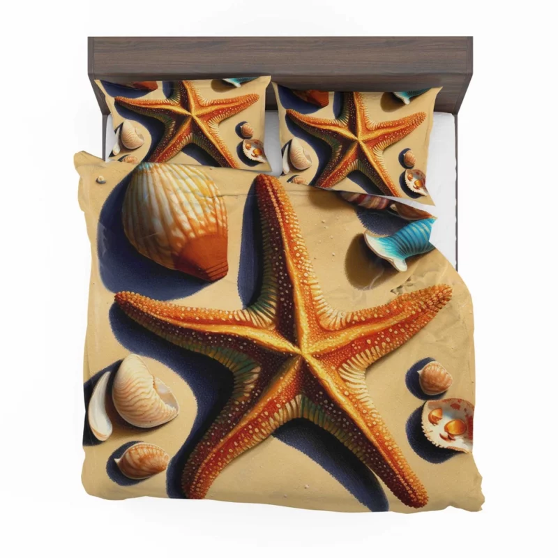 Colorful Starfish on Beach Bedding Set 2