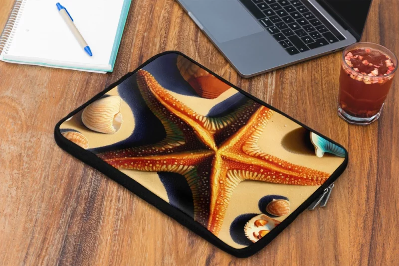 Colorful Starfish on Beach Laptop Sleeve 2