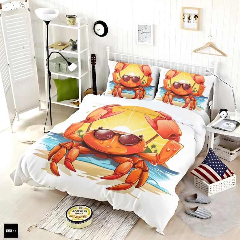 Crab Summer Logo Bedding Set