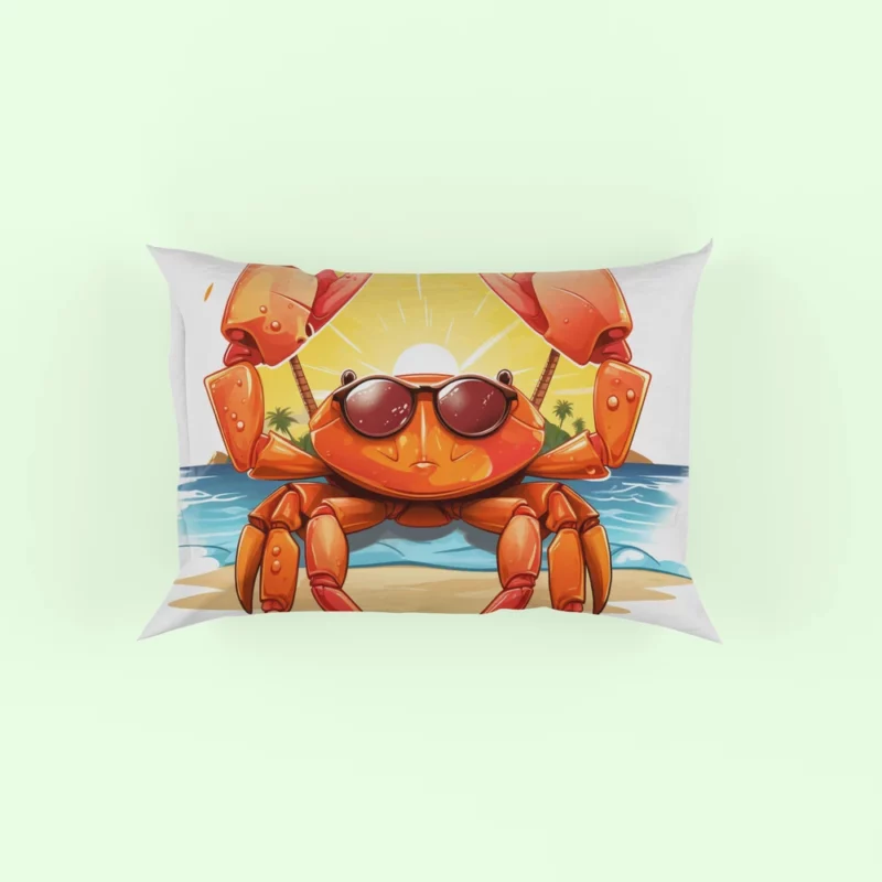 Crab Summer Logo Pillow Case