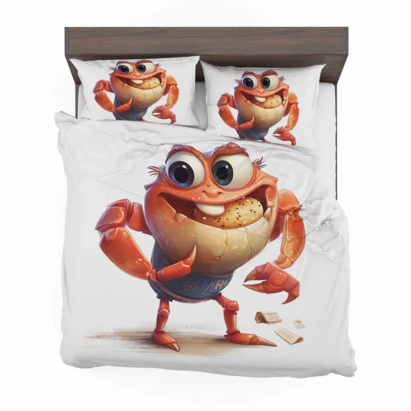 Crab With Beer Drawing Bedding Set 2