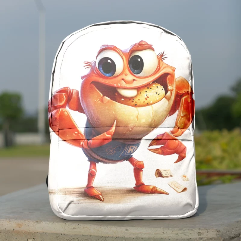 Crab With Beer Drawing Minimalist Backpack