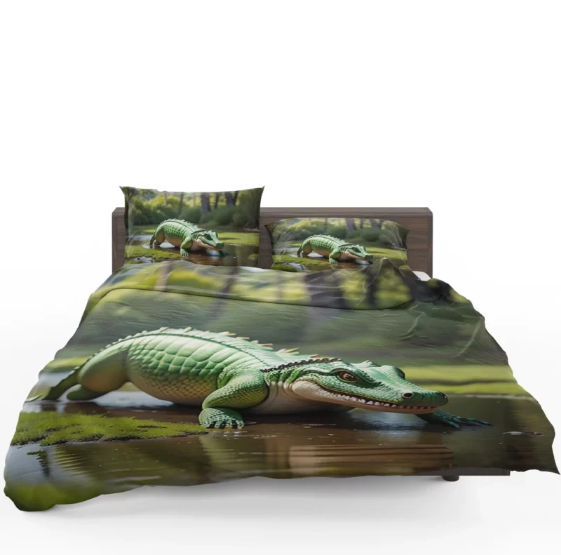 Crocodile Wallpaper Bedding Set 1