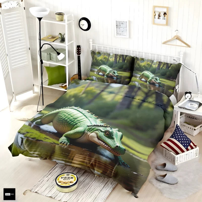 Crocodile Wallpaper Bedding Set