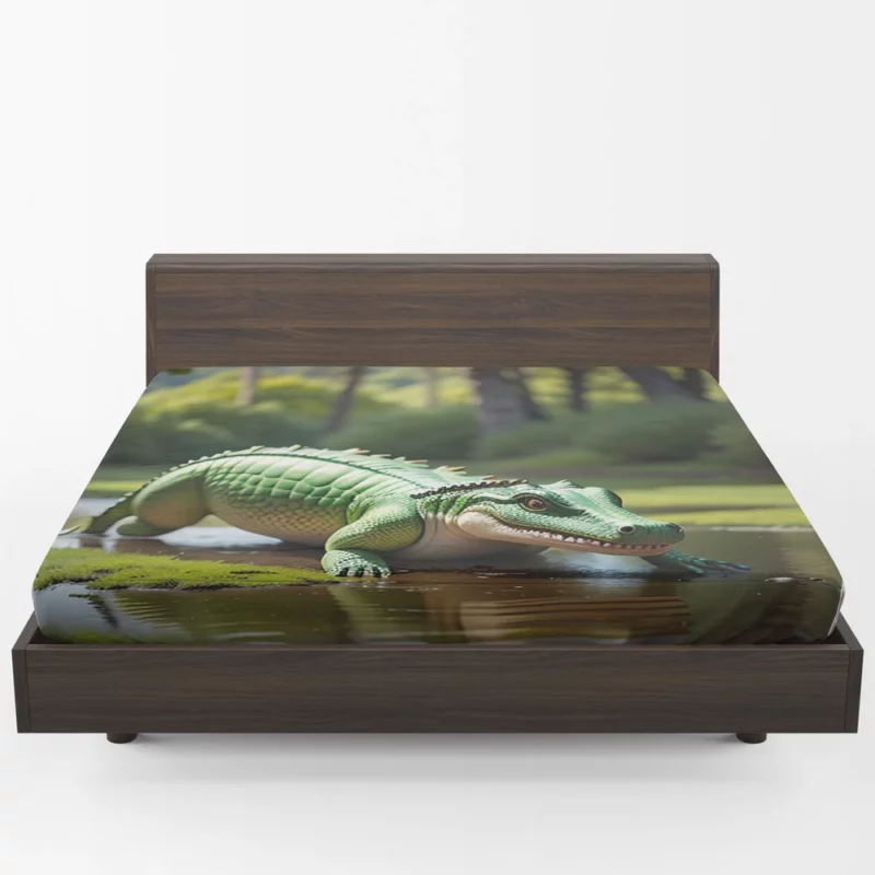 Crocodile Wallpaper Fitted Sheet 1