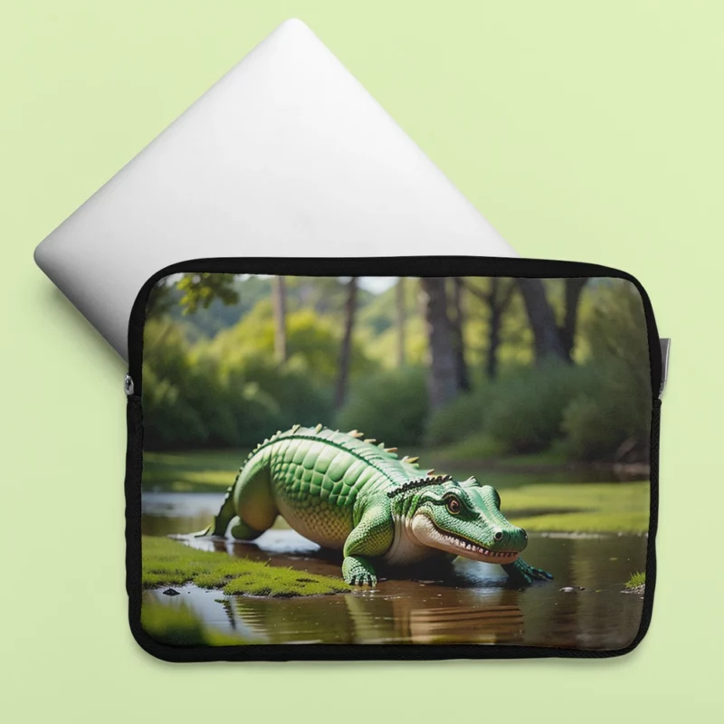 Crocodile Wallpaper Laptop Sleeve