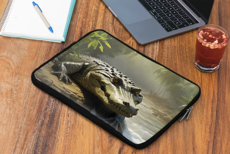 Crocodile by the Riverbank Laptop Sleeve 2