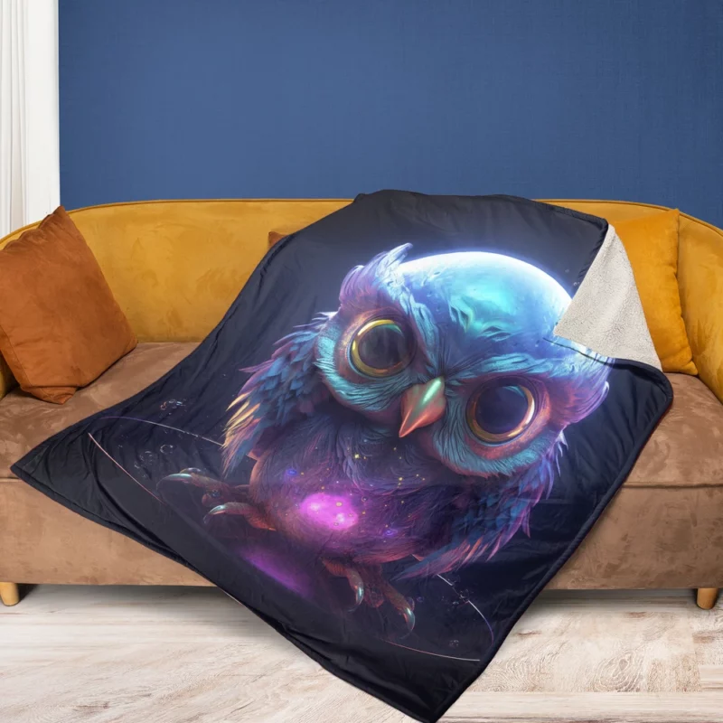 Crystal Baby Phoenix Illustration Fleece Blanket 1