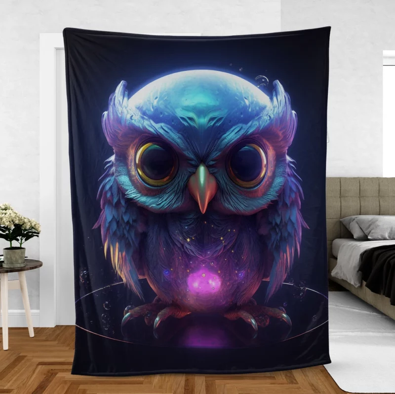 Crystal Baby Phoenix Illustration Fleece Blanket