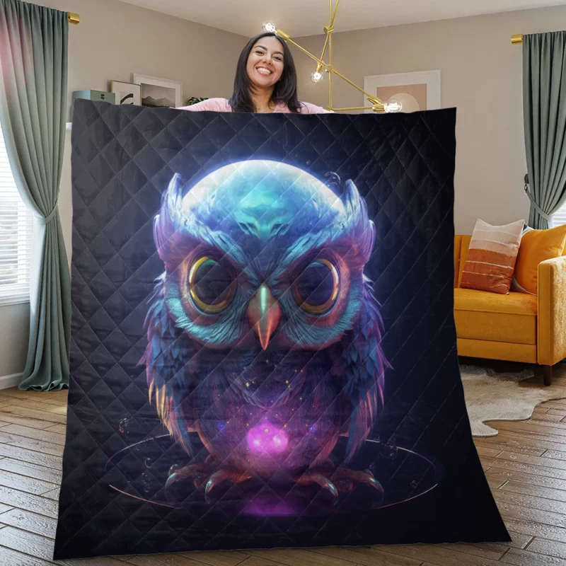 Crystal Baby Phoenix Illustration Quilt Blanket