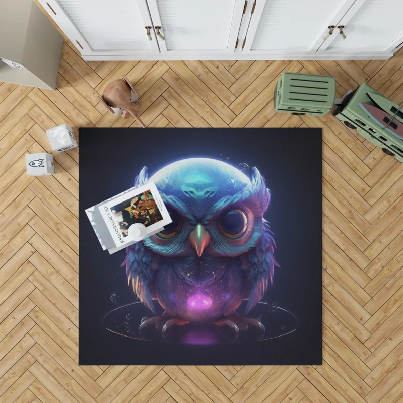 Crystal Baby Phoenix Illustration Rug