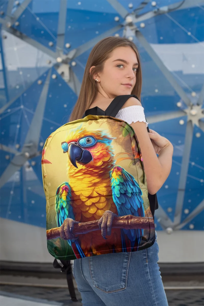 Cute 3D Colorful Macaw Parrot Minimalist Backpack 2