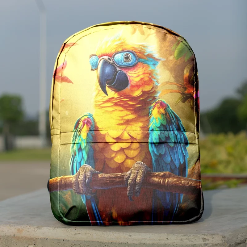 Cute 3D Colorful Macaw Parrot Minimalist Backpack
