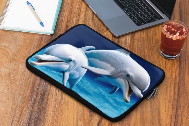 Cute 3D Dolphin Character Laptop Sleeve 2