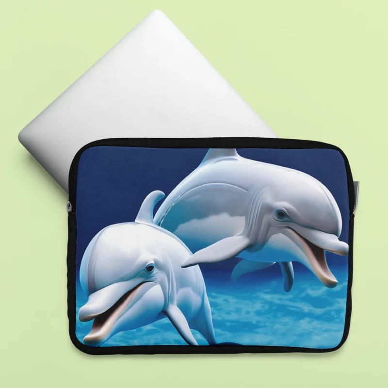 Cute 3D Dolphin Character Laptop Sleeve