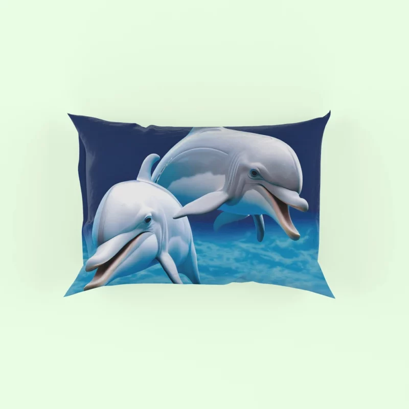 Cute 3D Dolphin Character Pillow Case