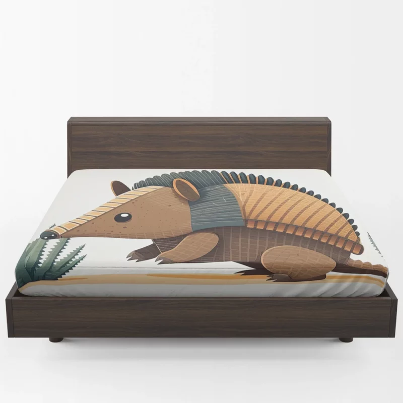 Cute Armadillo Character Fitted Sheet 1