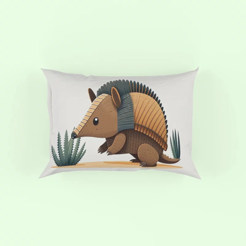 Cute Armadillo Character Pillow Case