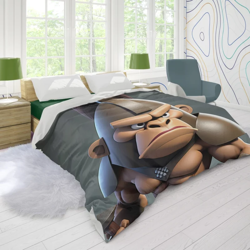 Cute Baboon Character Duvet Cover