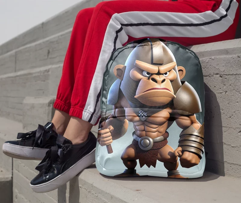 Cute Baboon Character Minimalist Backpack 1