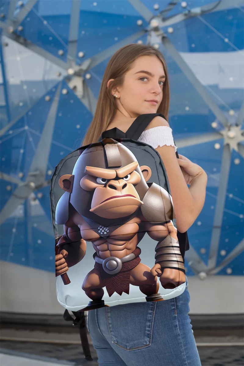 Cute Baboon Character Minimalist Backpack 2