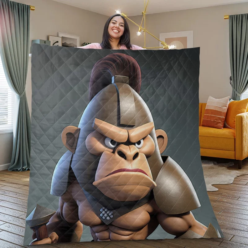 Cute Baboon Character Quilt Blanket