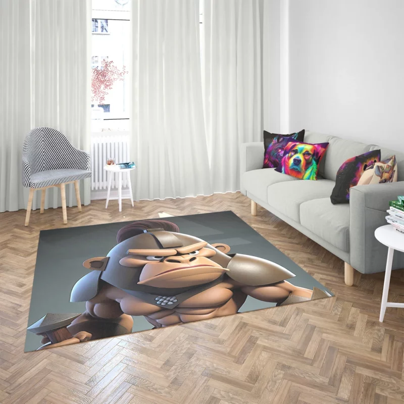 Cute Baboon Character Rug 2