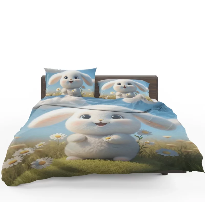 Cute Baby Bunny Artwork Bedding Set 1