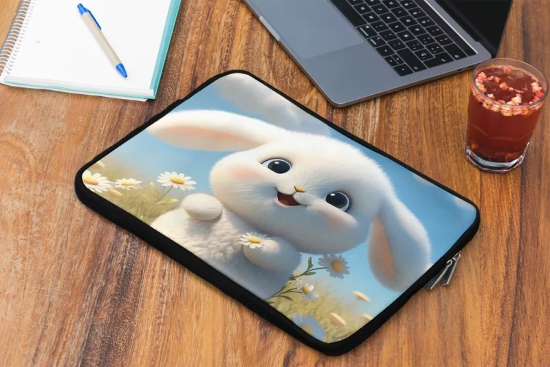 Cute Baby Bunny Artwork Laptop Sleeve 2